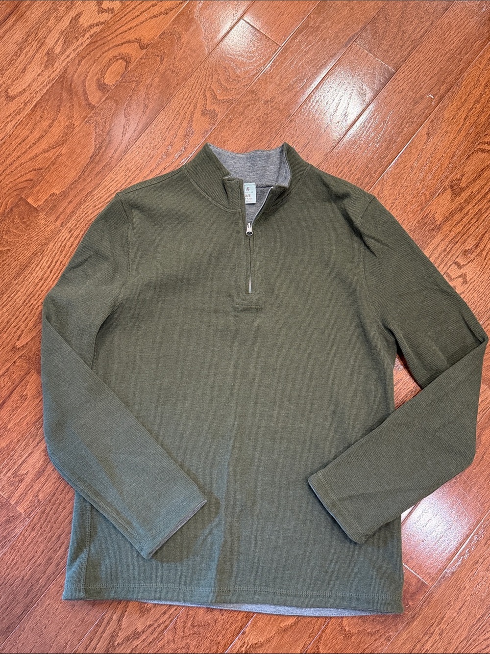 Boys Classic Club (Dillard’s) Olive Green Quarter-Zip Pullover
